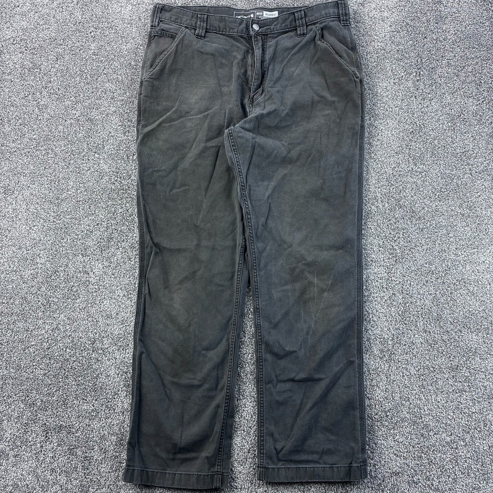 Vintage Y2K Carhartt Carpenter Pants Mens 36x32 Gray Heavy Canvas Work Rugged